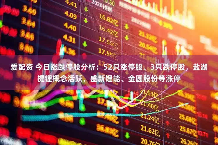 爱配资 今日涨跌停股分析：52只涨停股、3只跌停股，盐湖提锂概念活跃，盛新锂能、金圆股份等涨停